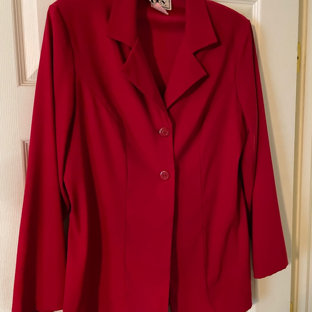Business suit- power red
